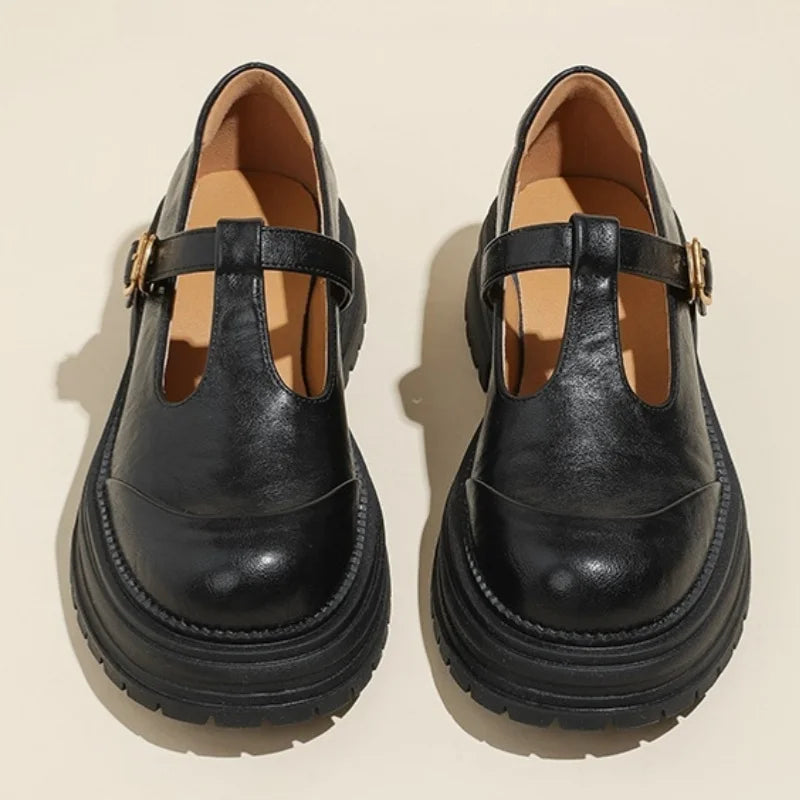 Léa | Handcrafted T-Bar Flats