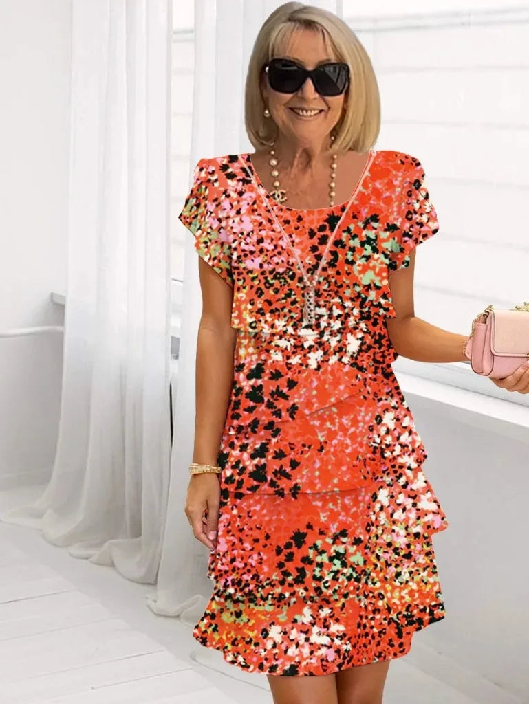 Adriana | Layered Ruffle A-Line Dress