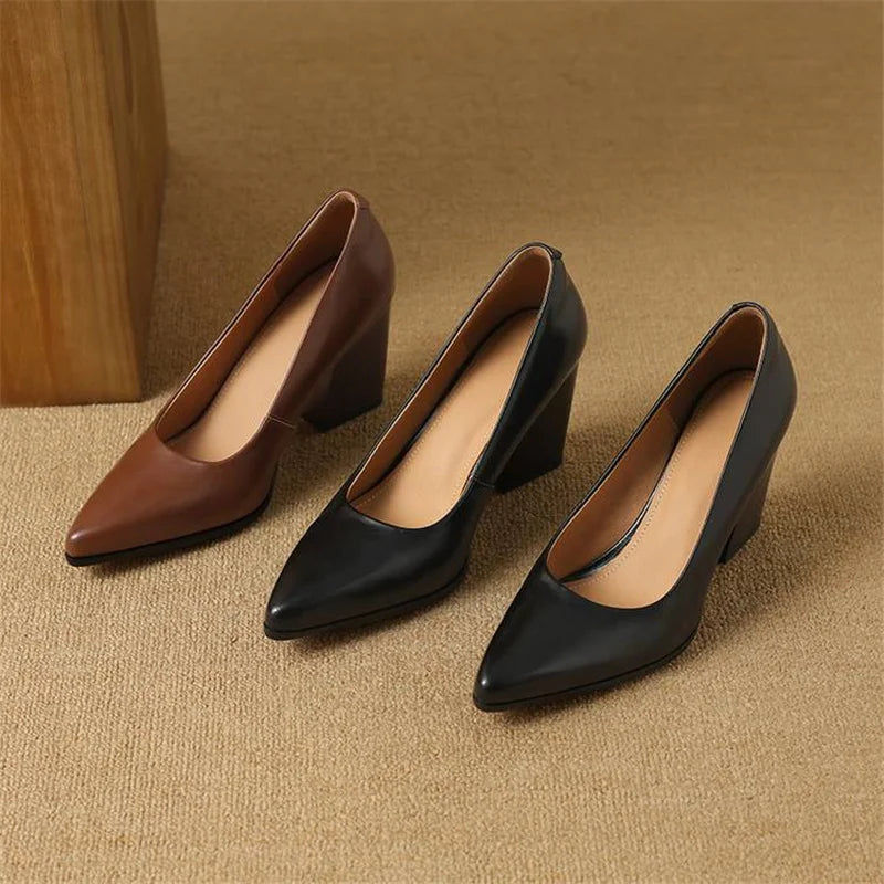 Séraphine | Pointed Block-Heel Pumps