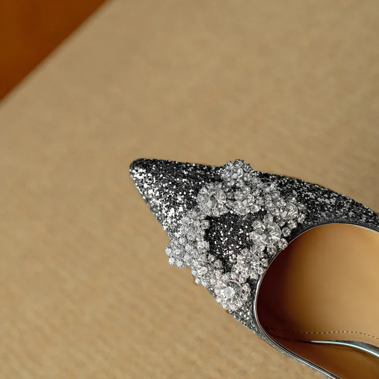Élodie | Glitter Block Heel Pumps