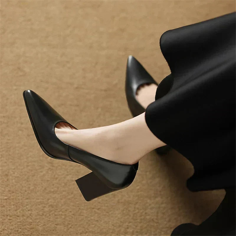 Séraphine | Pointed Block-Heel Pumps