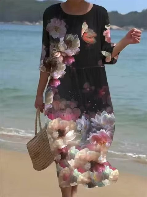 Pénélope | Elegant Floral Dress