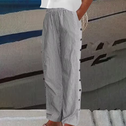 Marlène | Striped Relaxed Casual Pants