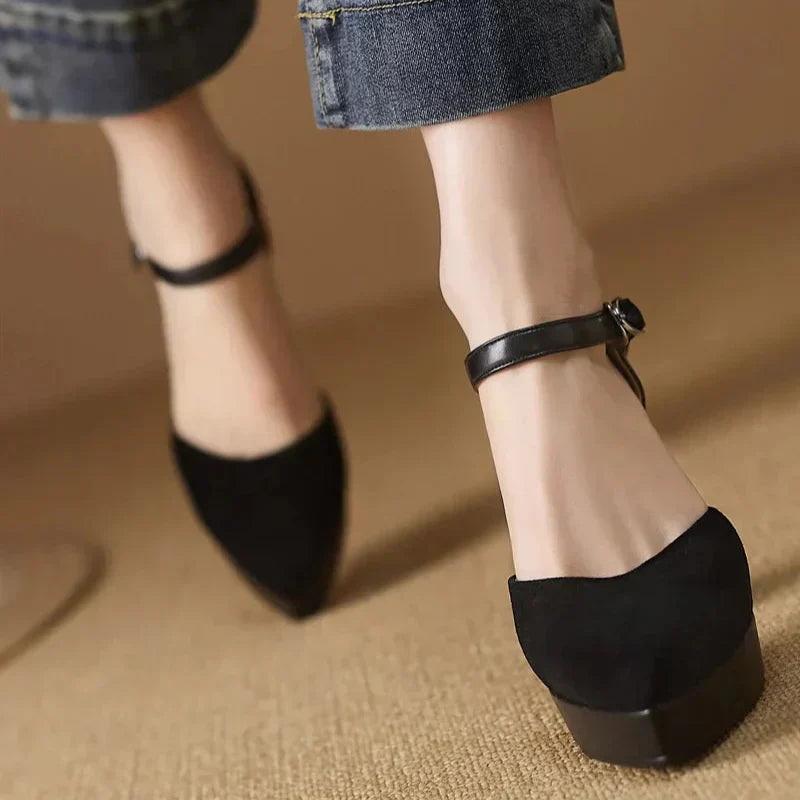 Adrienne | Block Heel Platform Pumps