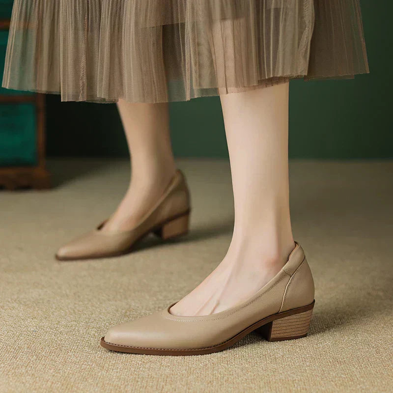 Valentina | Cushioned Mid-Heel Pumps