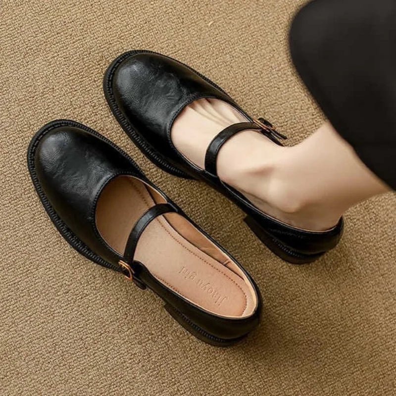 Amélie | Leather Mary Jane Flats