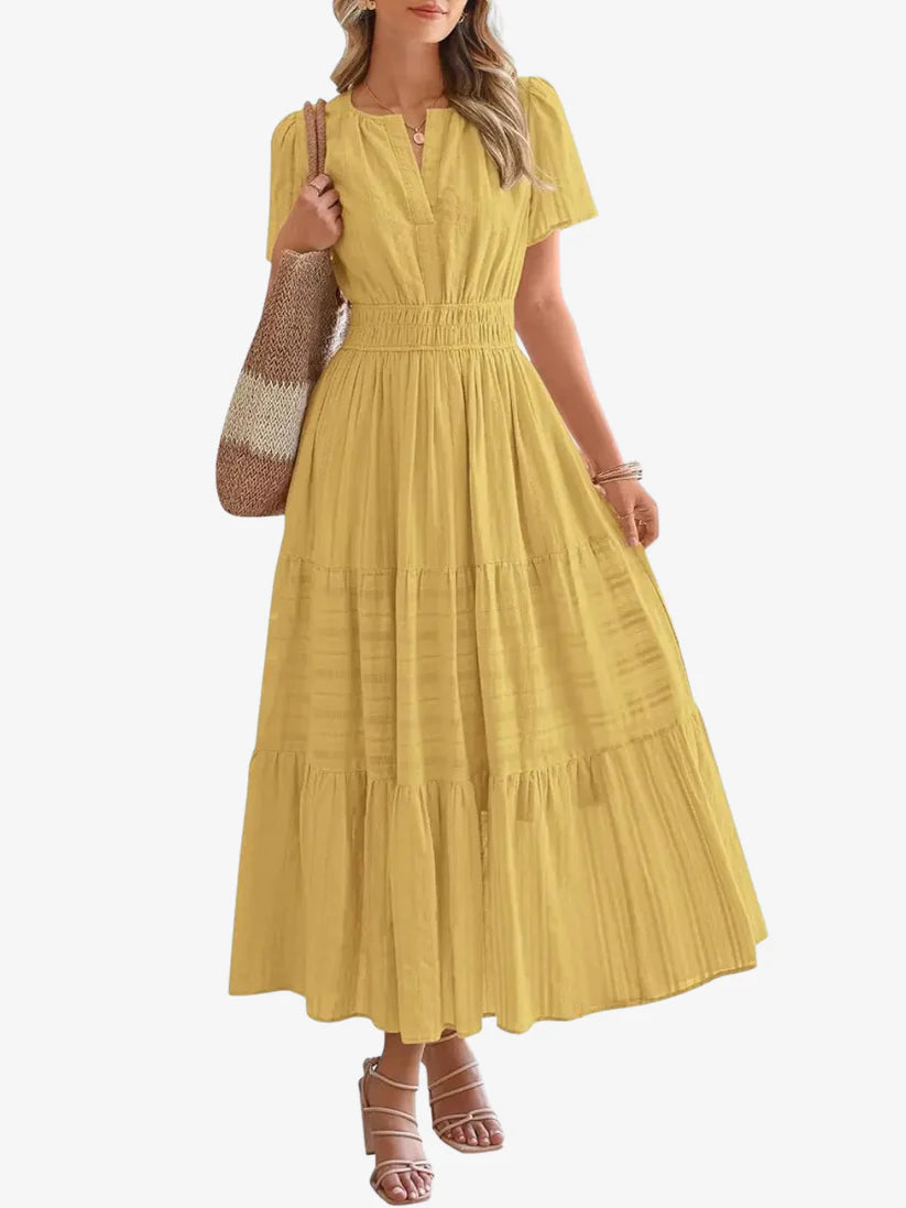 Busisiwe | Boho A-Line V-Neck Maxi Dress