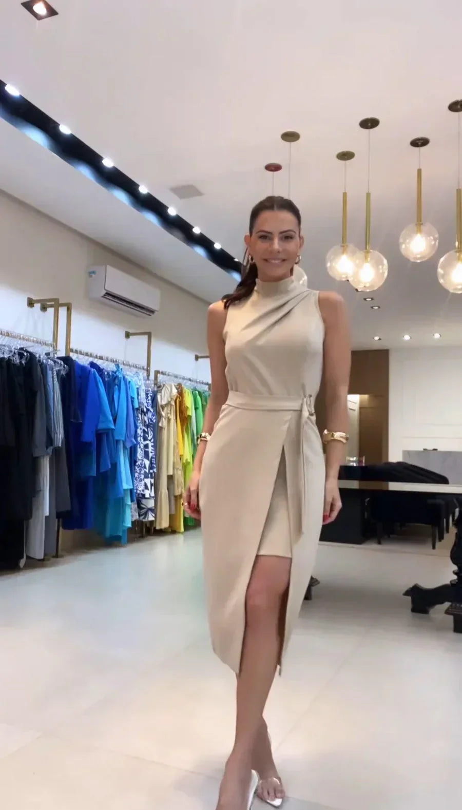 Amélie | Asymmetrical Belted Gown