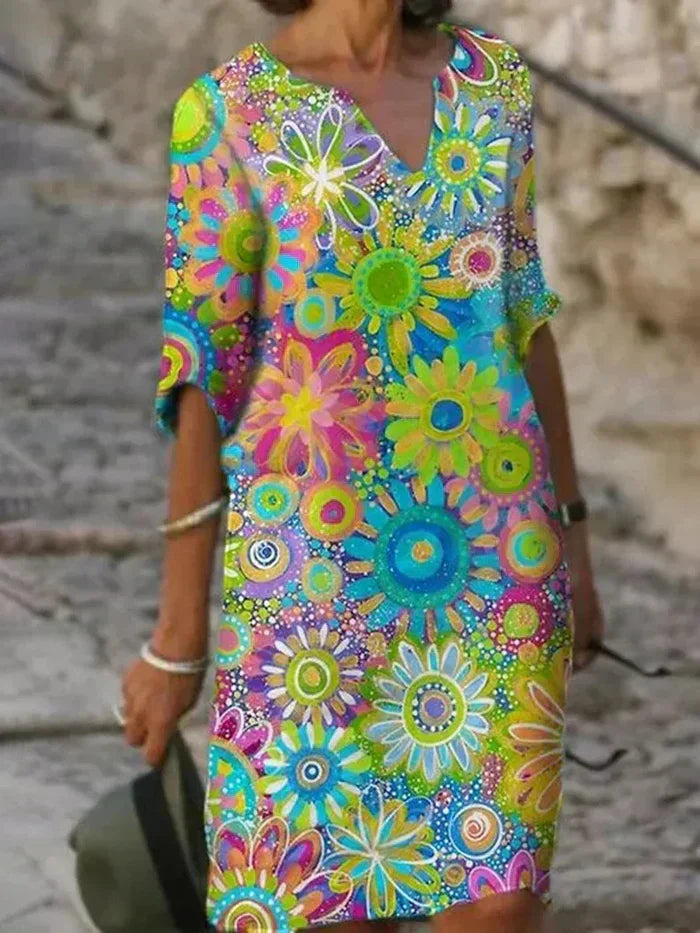 Chloé | Floral V-Neck Dress