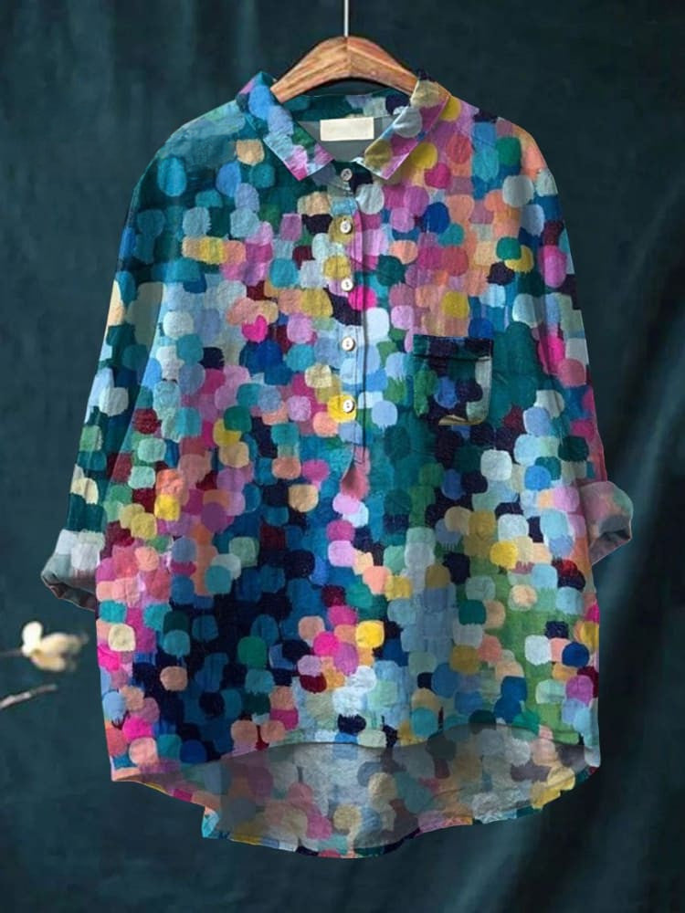 Noémie | Vibrant Dot Print Shirt