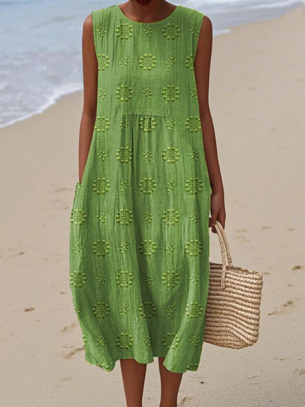 Inès | Patterned Midi Dress