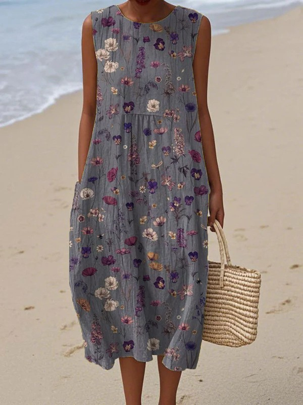 Solène | Floral Midi Dress