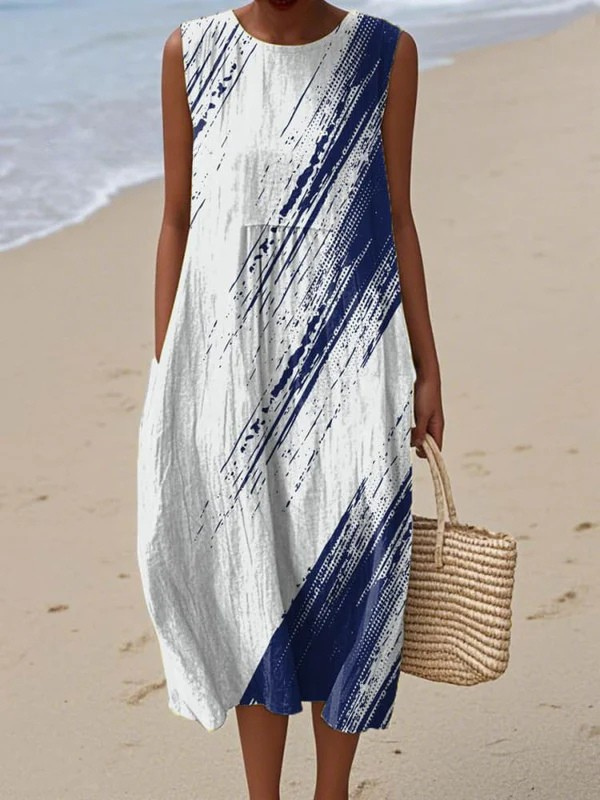 Capucine | Brushstroke Midi Dress