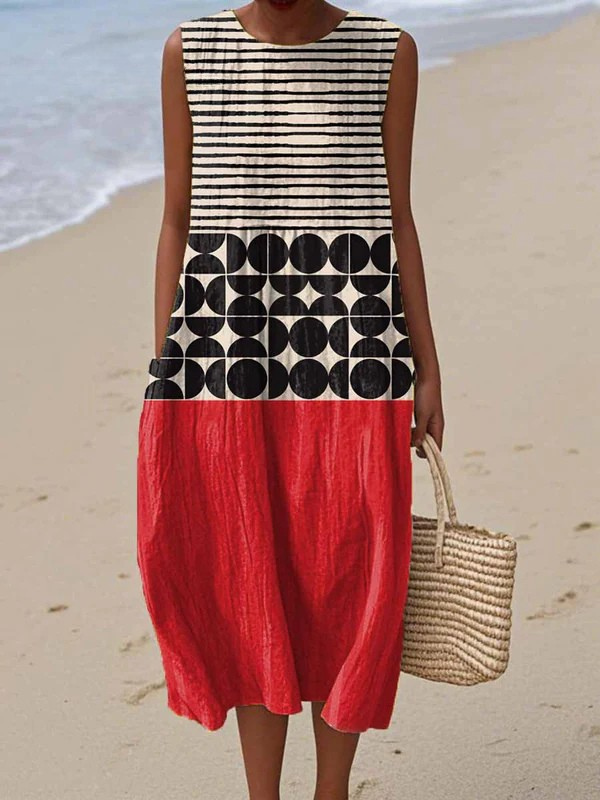 Estelle | Colorblock Midi Dress