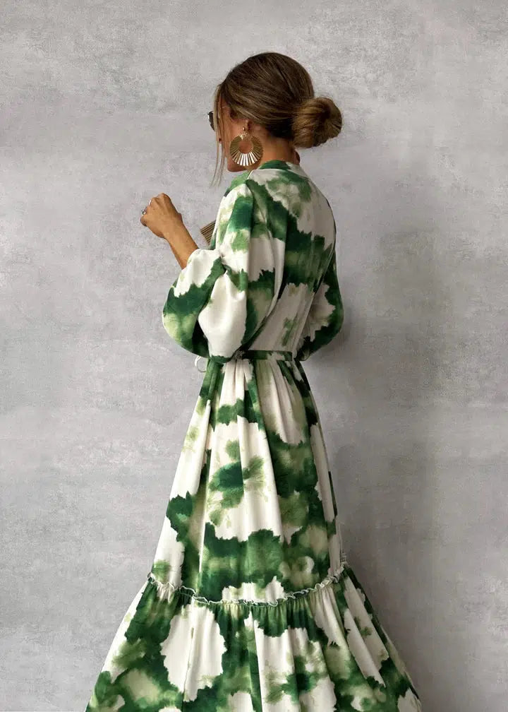 Serena | V-Neck Flowy Maxi Dress