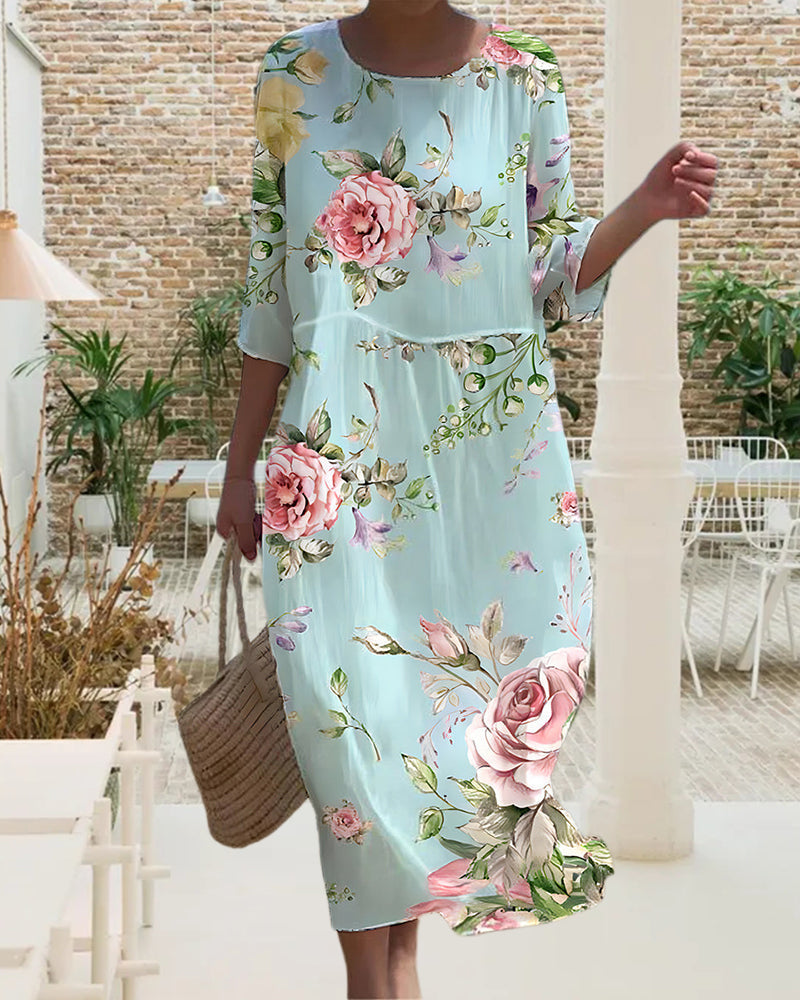 Pénélope | Elegant Floral Dress