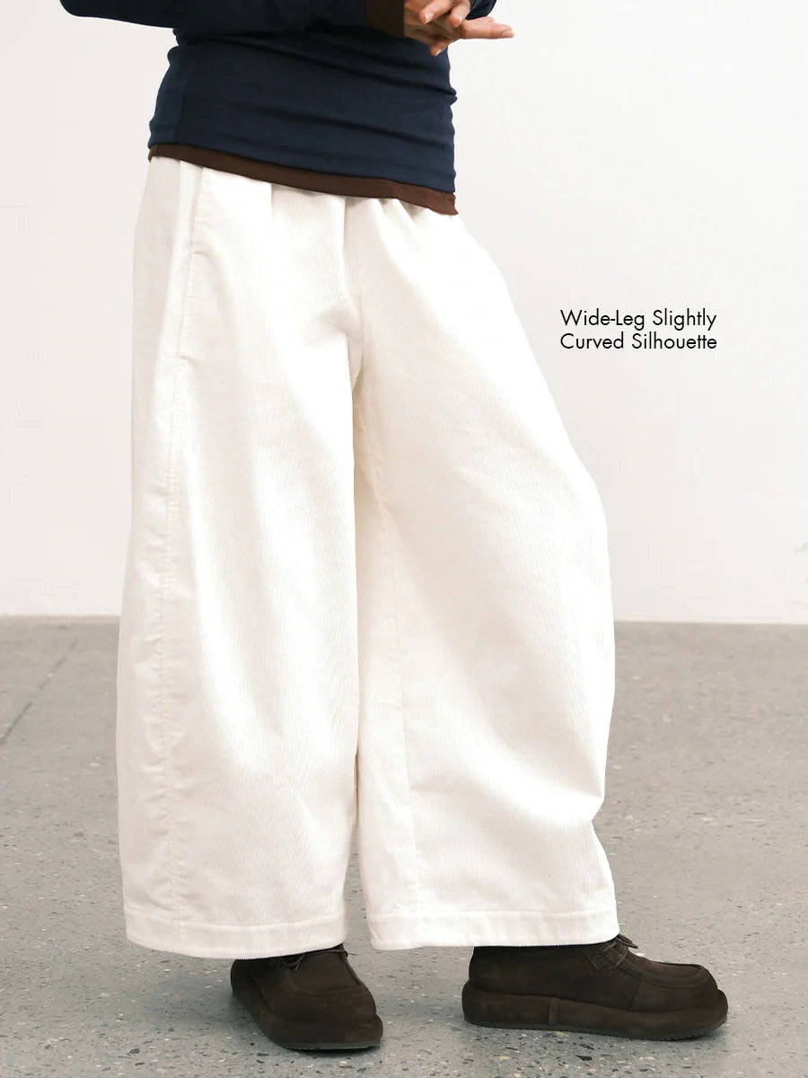 Zintle | Corduroy Wide-Leg Ankle Pants