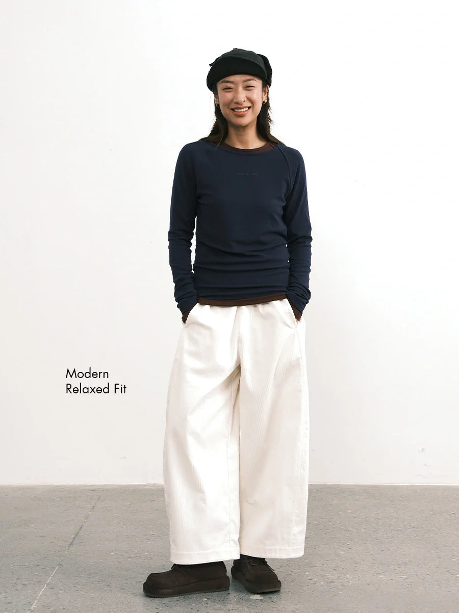 Zintle | Corduroy Wide-Leg Ankle Pants
