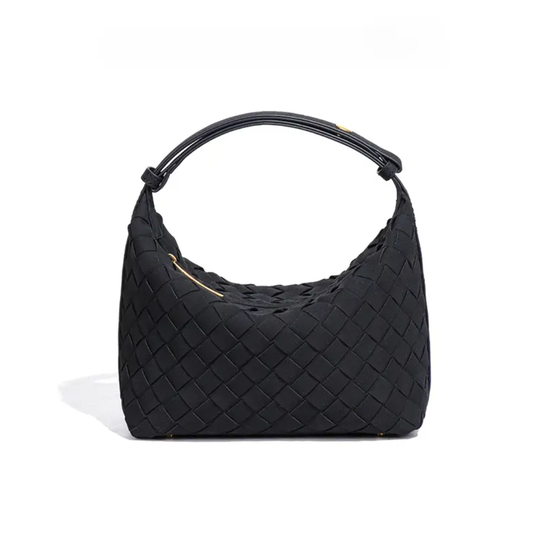 Elzabe | Matte Woven Structured Handbag