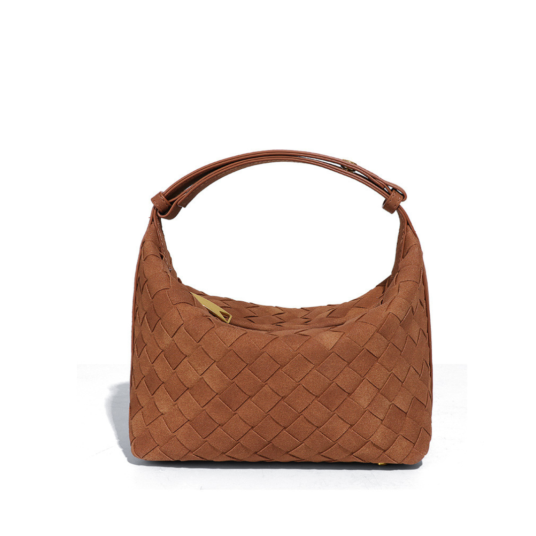 Elzabe | Matte Woven Structured Handbag