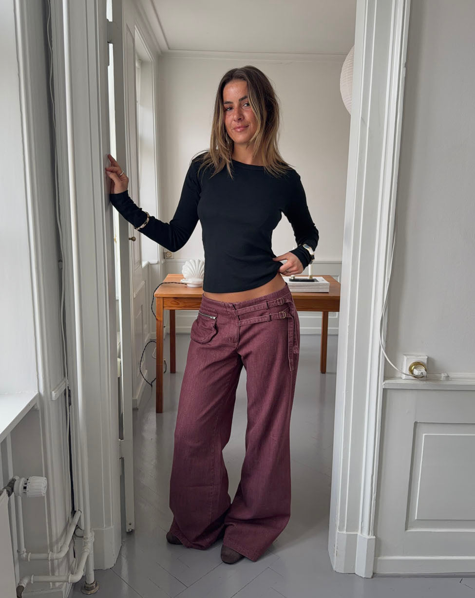 Palesa | Wide-Leg Textured Trousers