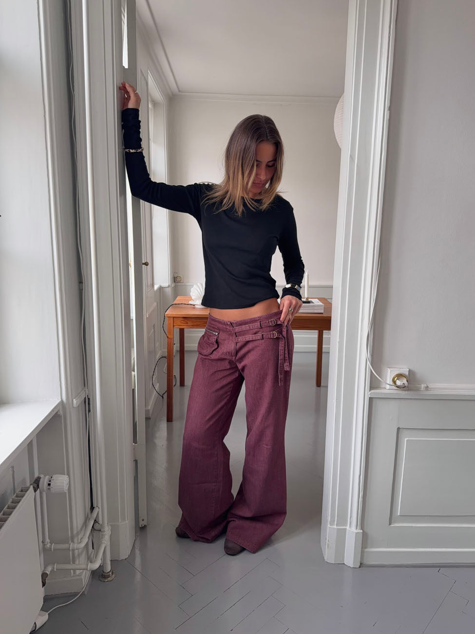 Palesa | Wide-Leg Textured Trousers