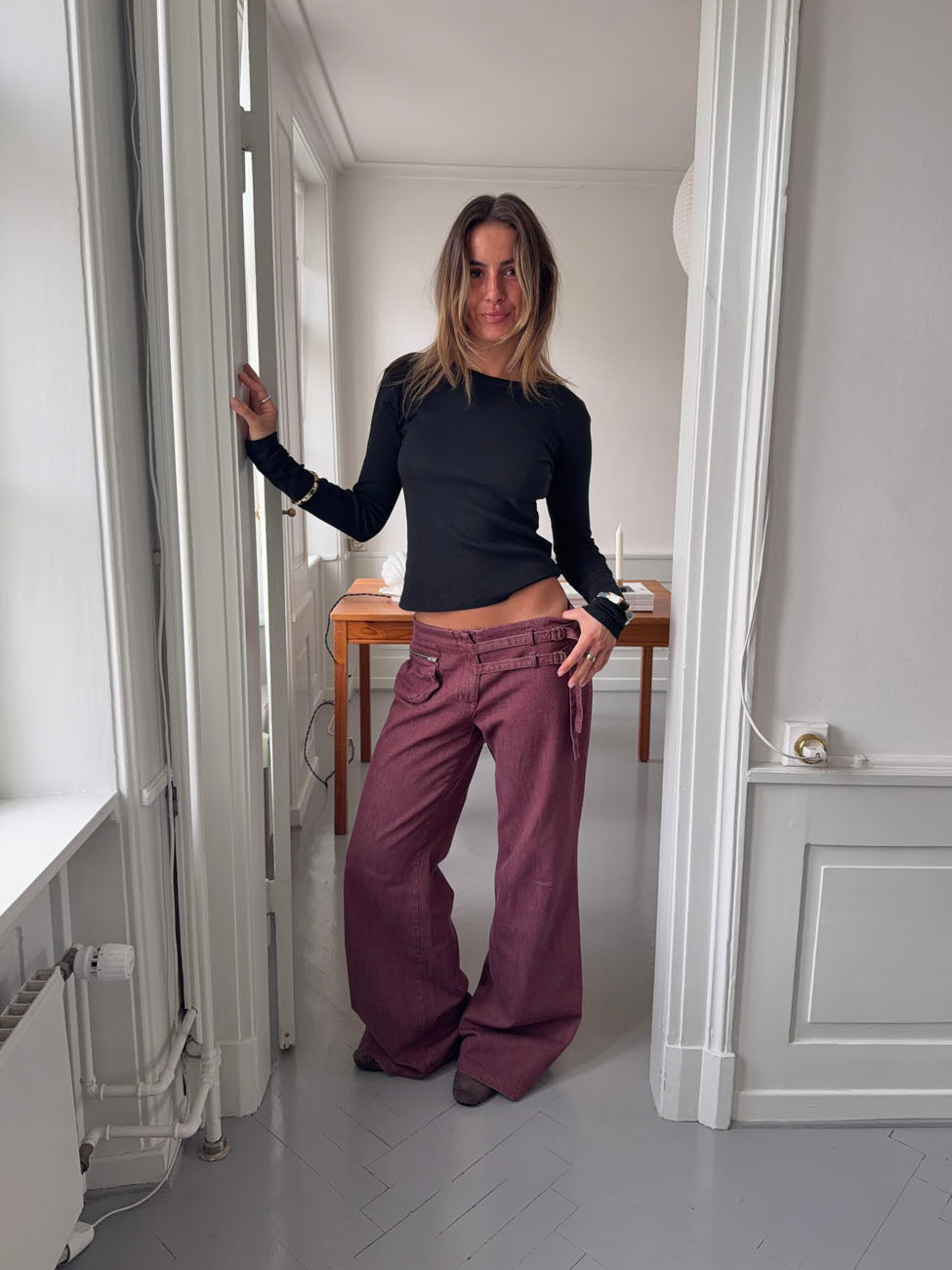 Palesa | Wide-Leg Textured Trousers