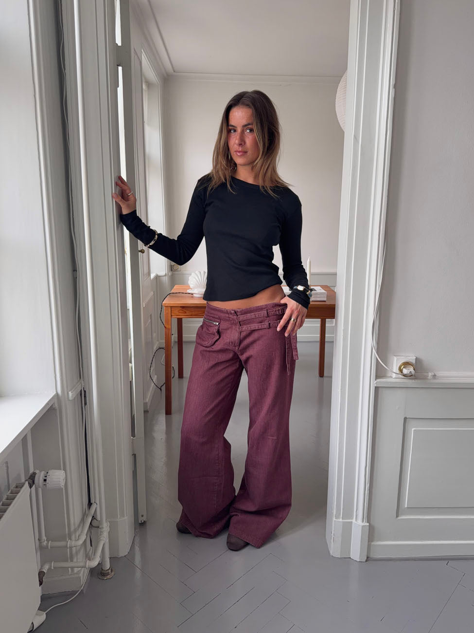 Palesa | Wide-Leg Textured Trousers