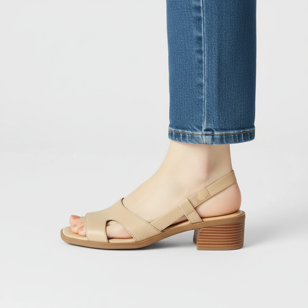 Renée | Retro Block-Heel Sandal