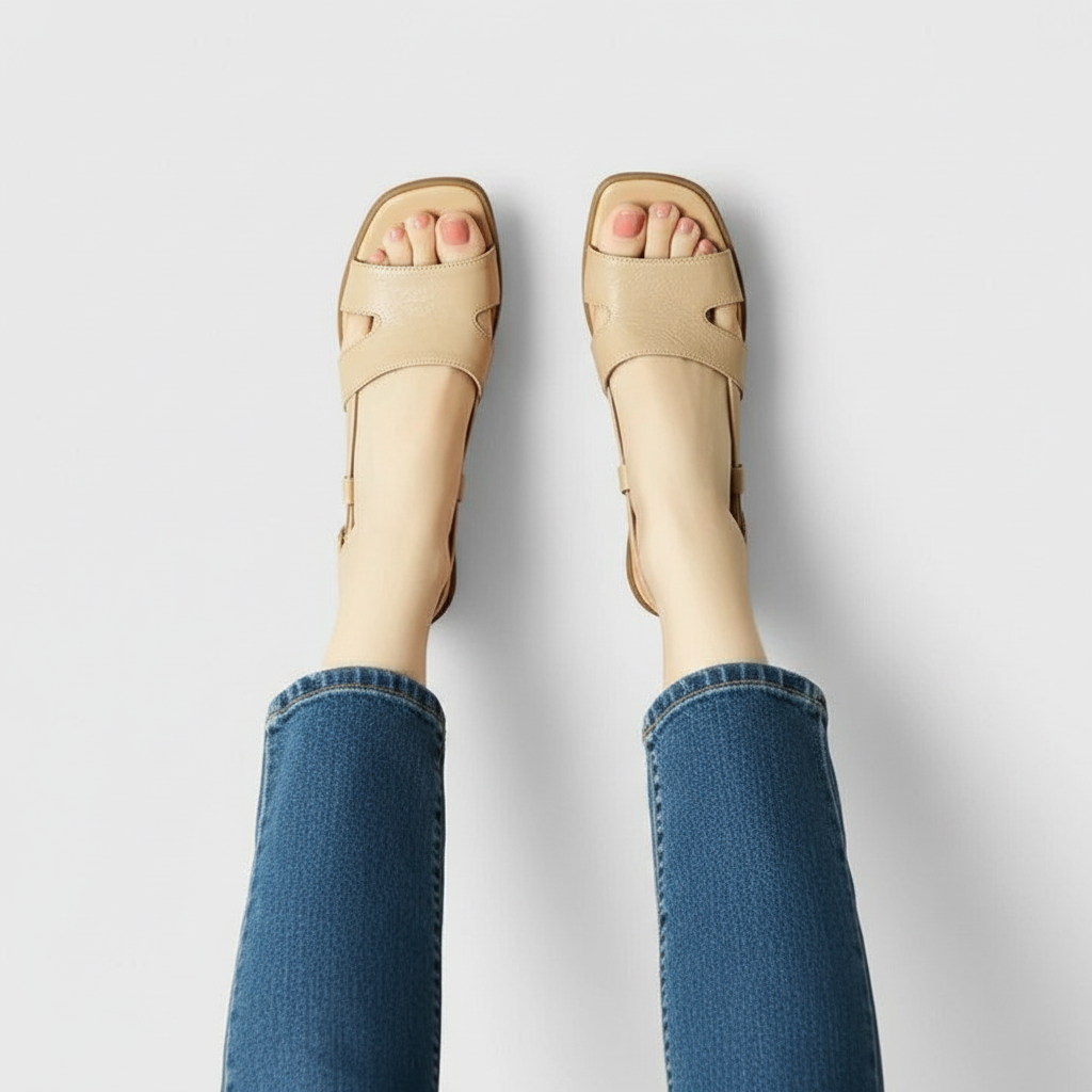 Iris | Square-Toe Block Heel Sandals