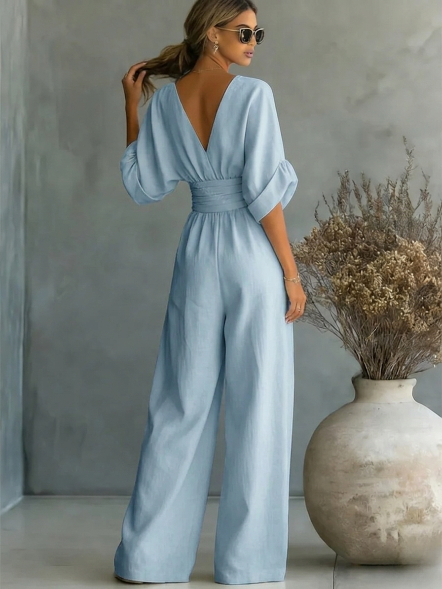 Nokwezisa | Essential V-Neck Jumpsuit