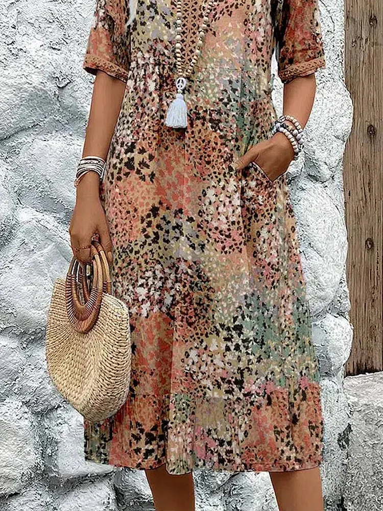 Ntombezethu | Vibrant Midi Dress, Tummy Coverage