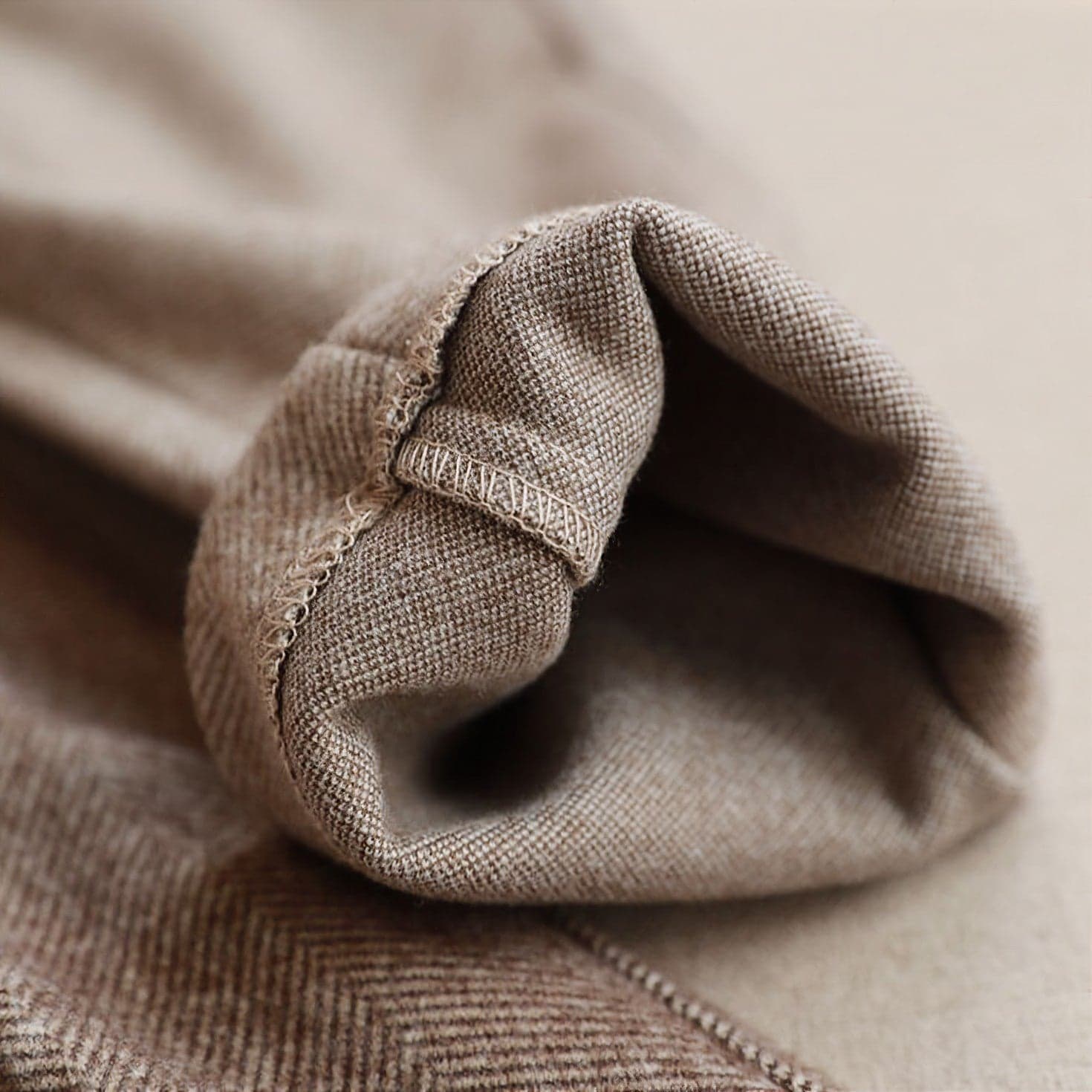 Claudia | Pleated Herringbone Pants
