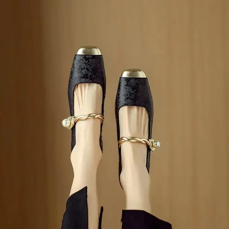 Rosalie | Pearl Strap Mary Janes