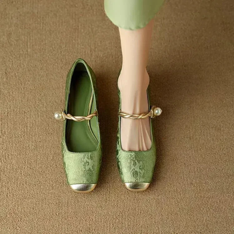 Rosalie | Pearl Strap Mary Janes