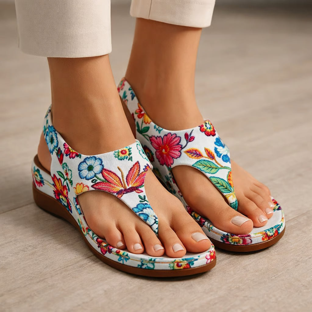 Beatrice | Orthopedic Floral Sandals