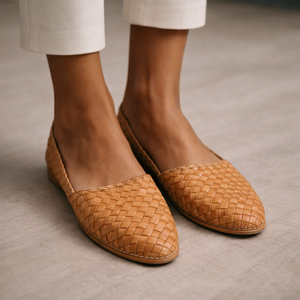 Chloé | Braided Pointed Sandals with Orthopedic Support