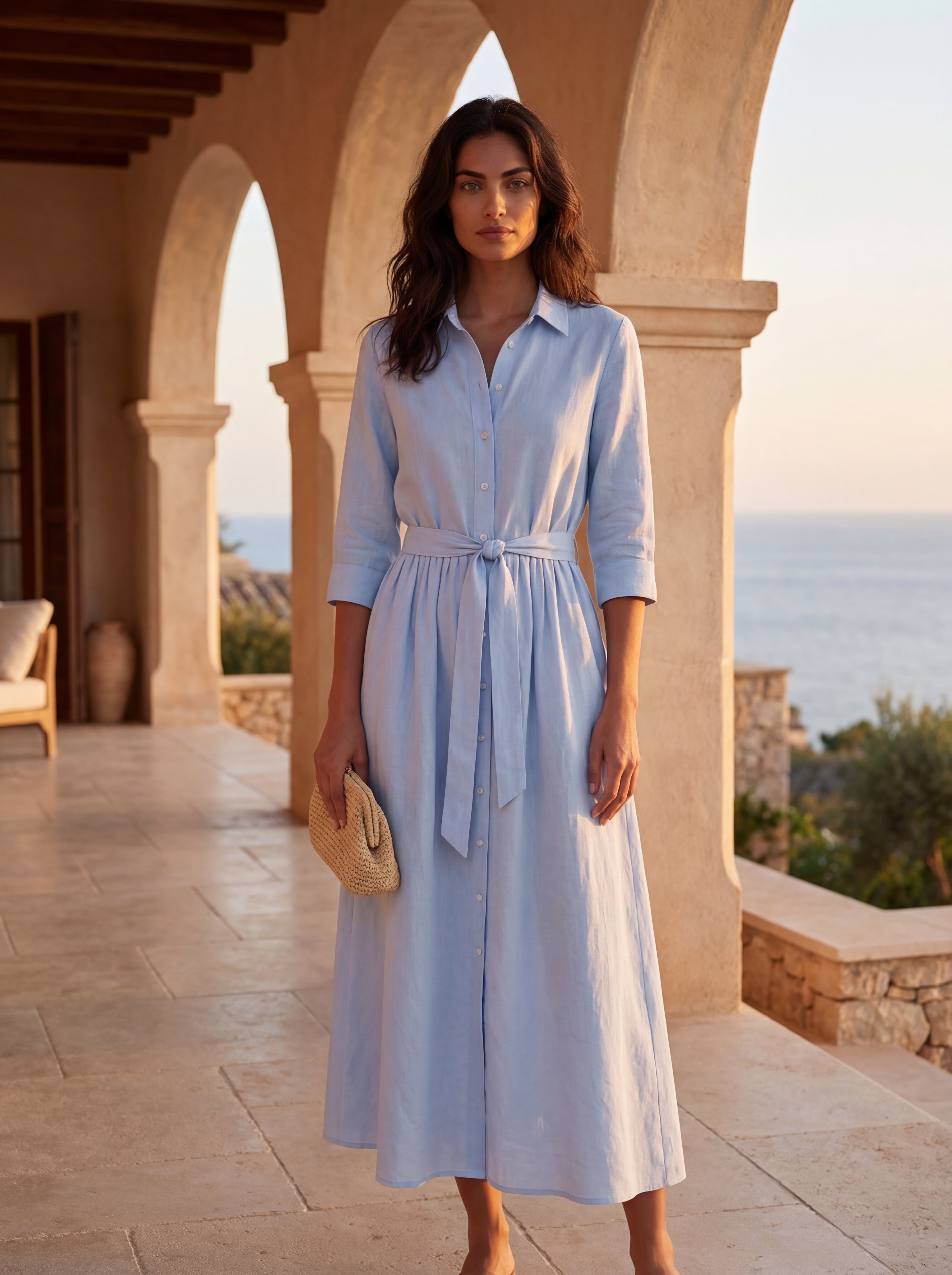 Stella | Collared Tie-Waist Dress
