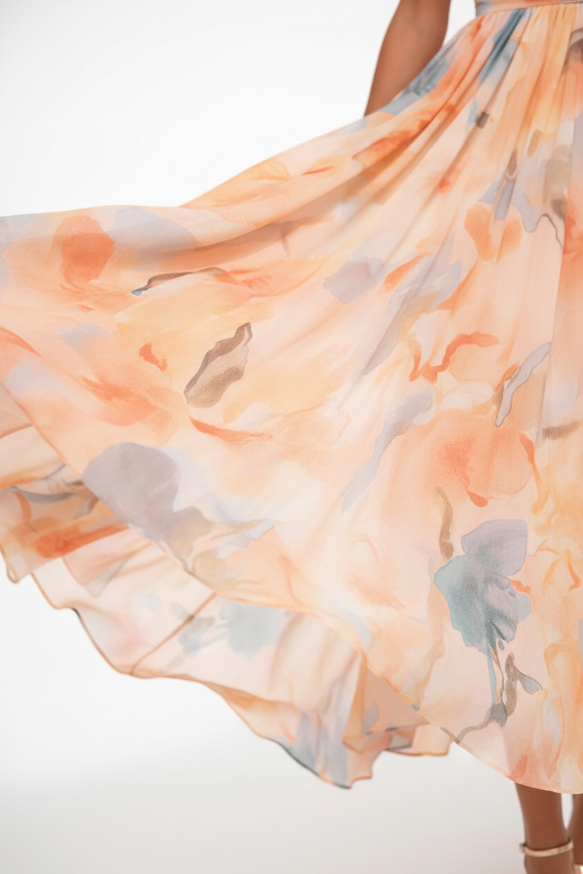 Nomasonto | Watercolor Halter Maxi Dress