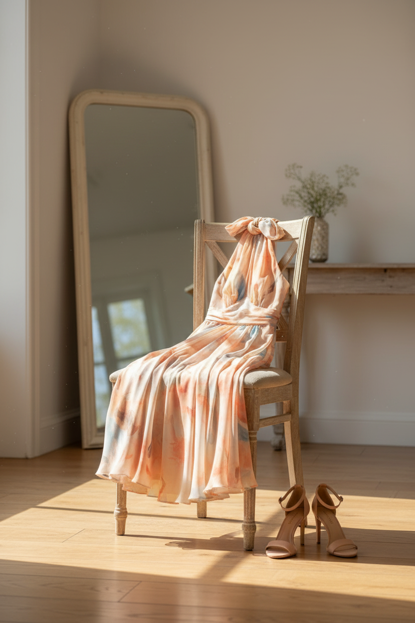 Nomasonto | Watercolor Halter Maxi Dress