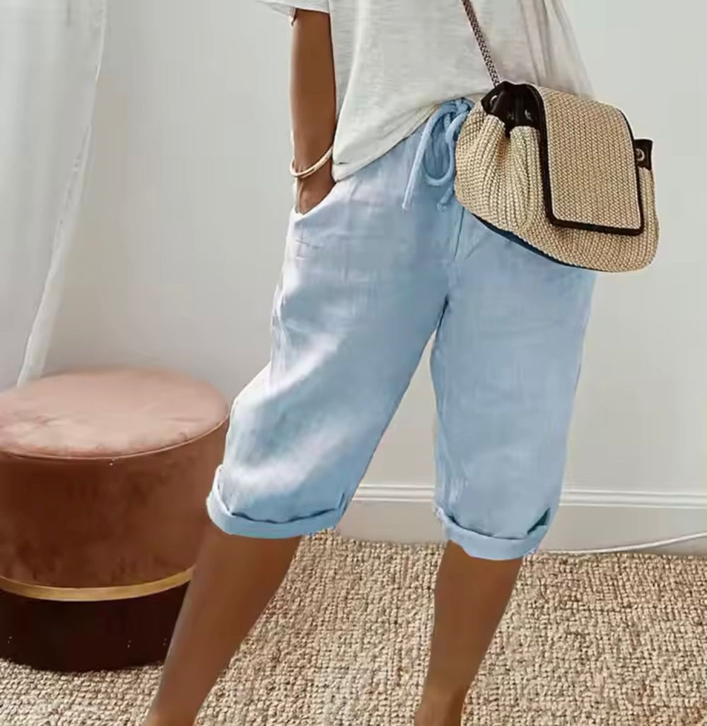 Camille | Linen Full Shorts