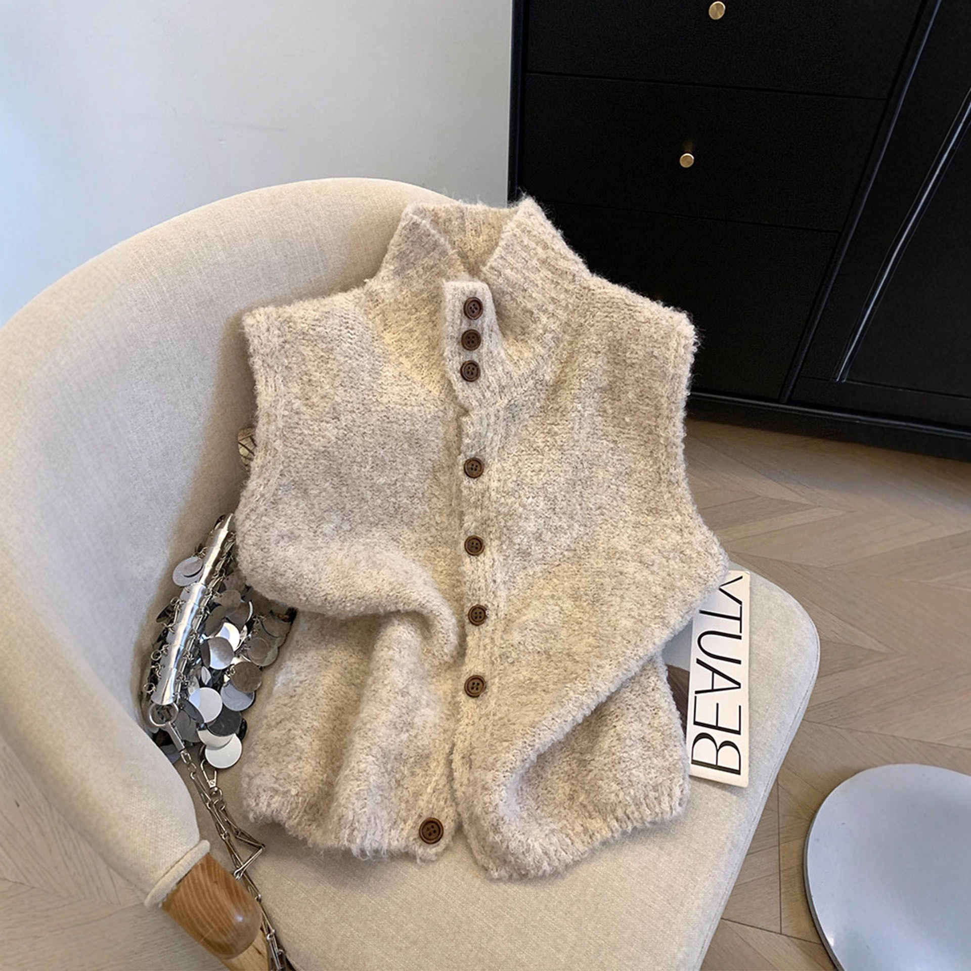 Delphine | Sleeveless Longline Cardigan