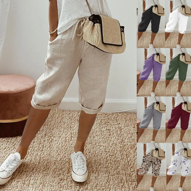 Camille | Linen Full Shorts