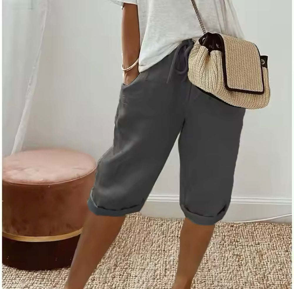 Camille | Linen Full Shorts