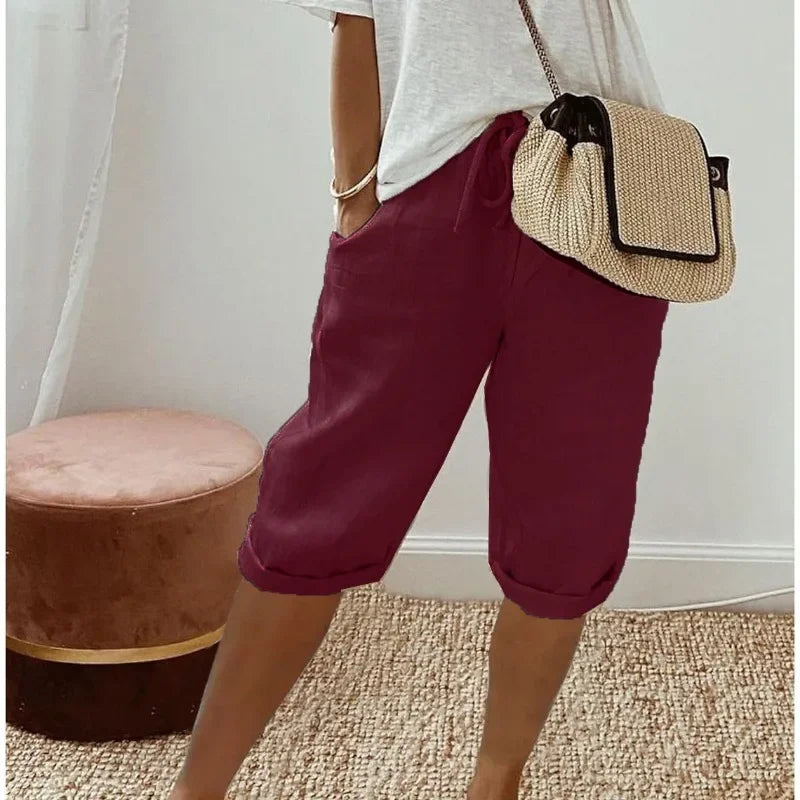 Camille | Linen Full Shorts