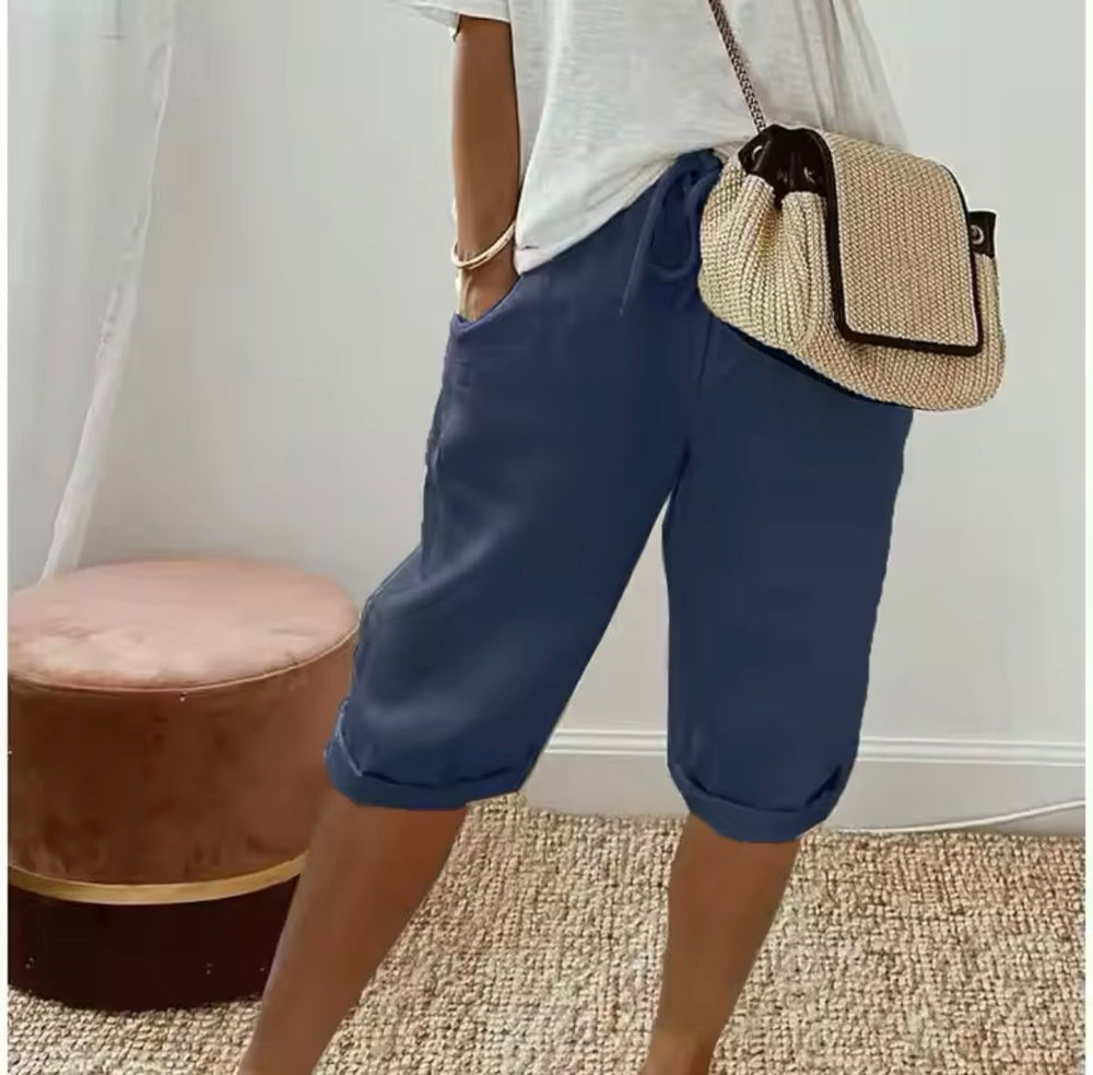 Camille | Linen Full Shorts
