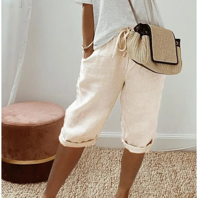 Camille | Linen Full Shorts