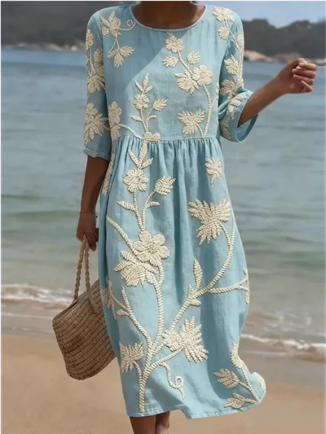 Juliette | Elegant Floral Midi Dress