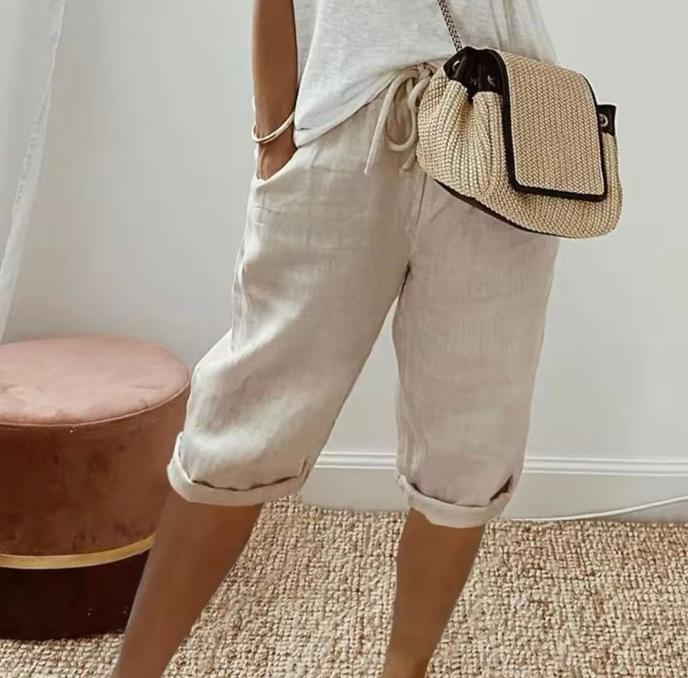 Camille | Linen Full Shorts