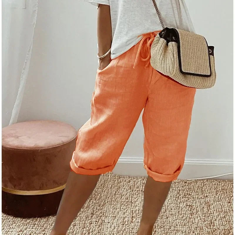 Camille | Linen Full Shorts